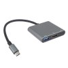 PremiumCord Adaptér USB-C na HDMI + USB3.0 + PD, rozlišení 4K a FULL HD 1080p