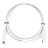 PremiumCord silikonový USB-C 60W, bílý, 1.5m