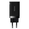 Baseus CCSUPP-E01 Super Si Quick Nabíječka USB + USB-C 30W Black