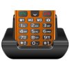 EVOLVEO EasyPhone XR, mobilní telefon pro seniory s nabíjecím stojánkem, oranžový