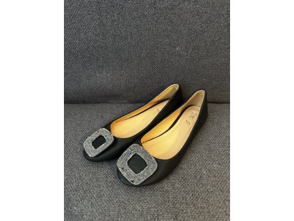 Elegantné dámske baleríny s ozdobnou prackou – veľkosť 37