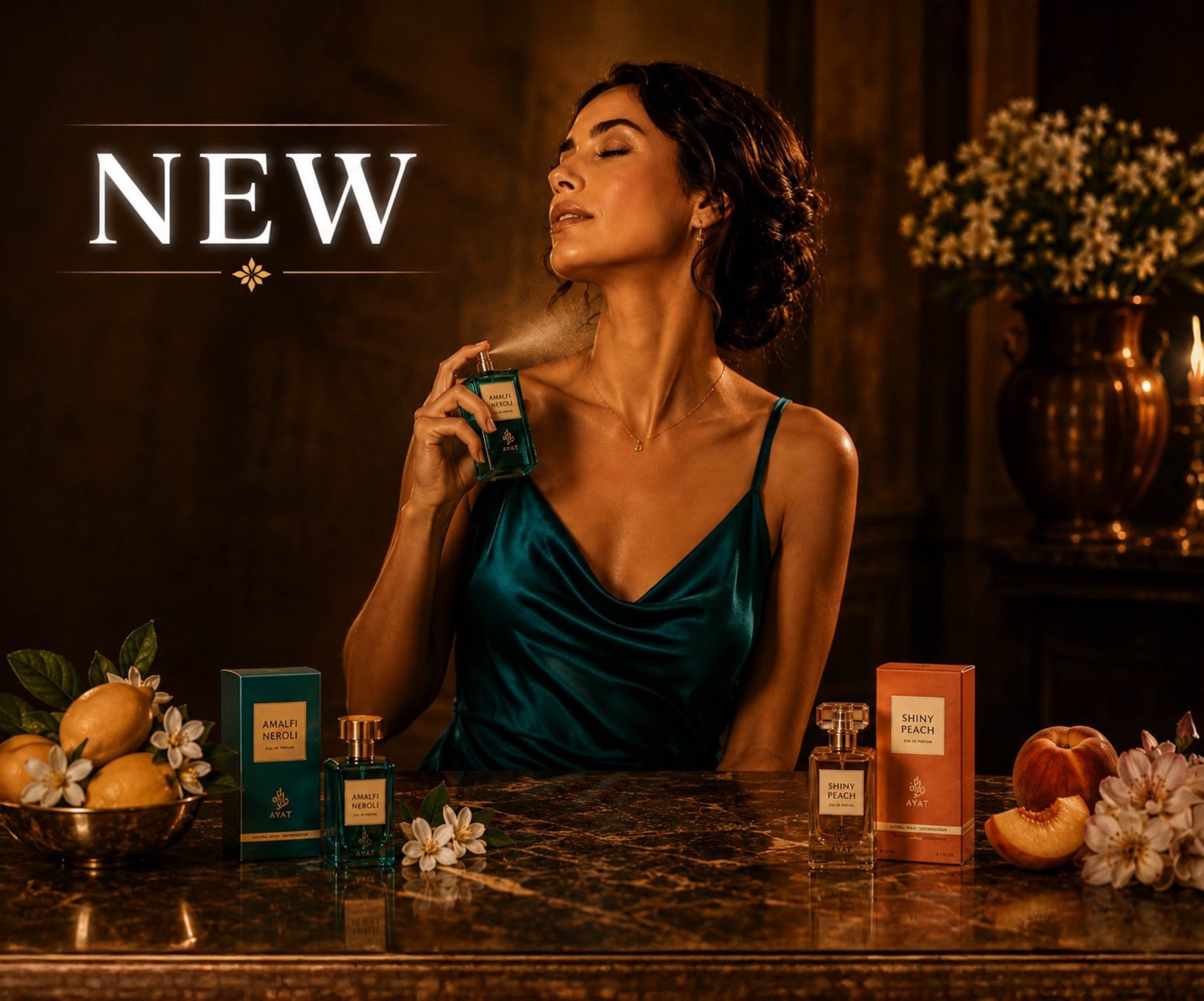 Dvě nové vůně od Ayat — svěží Amalfi Neroli a sladká Shiny Peach