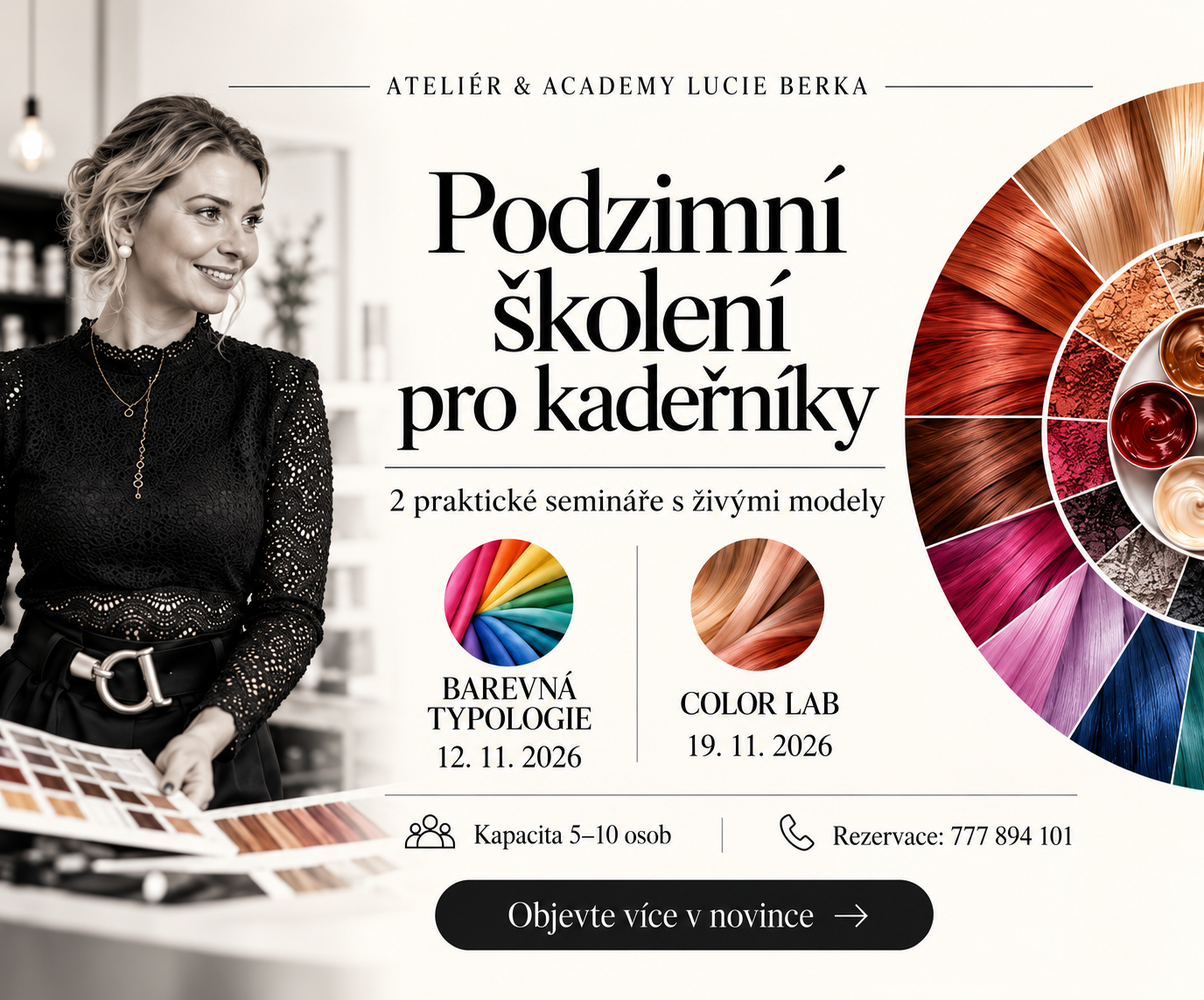 PODZIMNÍ ŠKOLENÍ PRO KADEŘNÍKY S LUCÍ BERKOU