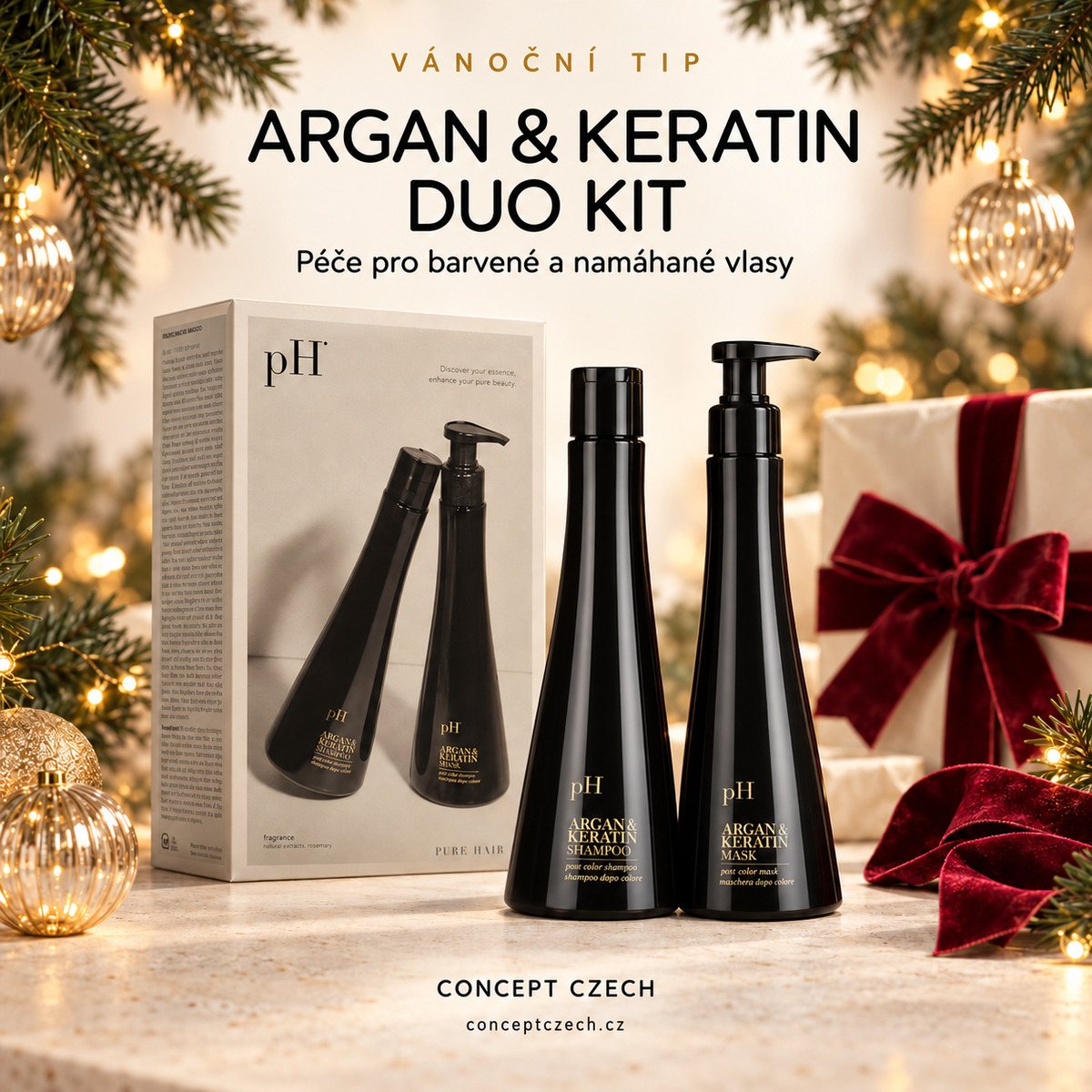 Vánoční tip: pH Laboratories Argan & Keratin Duo Kit
