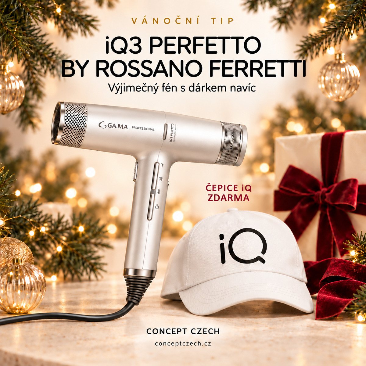 Vánoční tip: GA.MA Fén iQ3 Perfetto by Rossano Ferretti