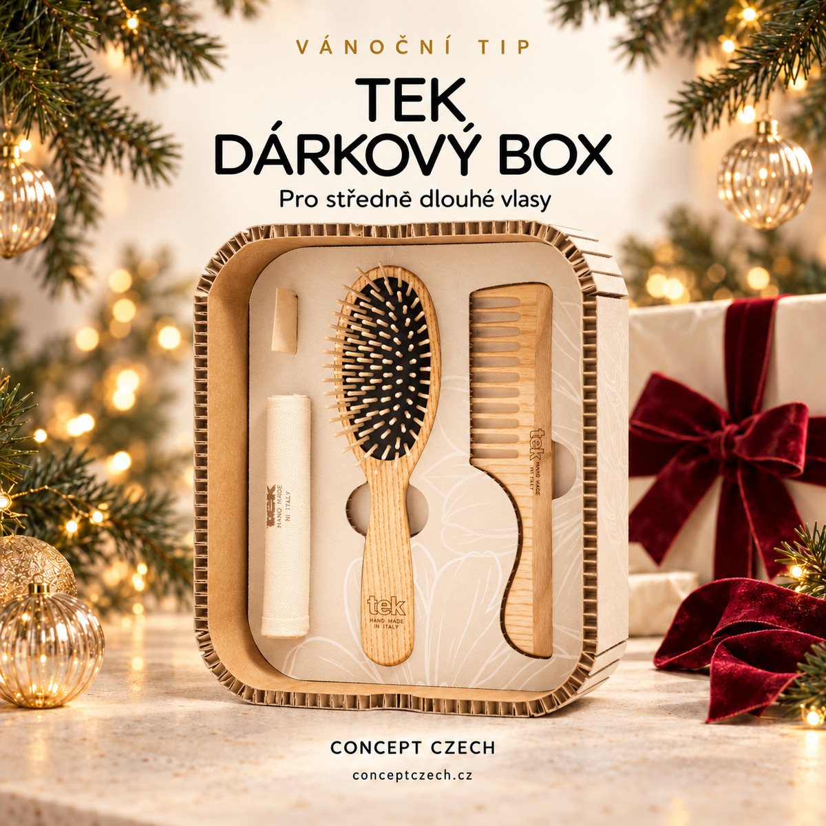 Vánoční tip: TEK Dárkový box M – středně dlouhé vlasy