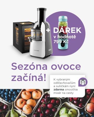Kupuješ odšťavňovač nebo sušičku potravin? Právě teď od nás totiž dostaneš smoothie mixér v hodnotě 799 Kč jako dárek. 🎁...