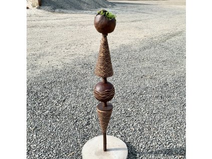 Keramický totem - vlnky