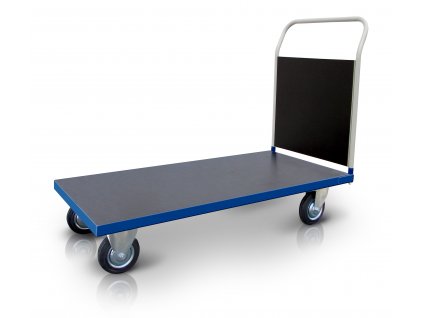 Industriální celosvařený plošinový vozík 1 x madlo s deskou 500 kg  PROFI 52608-31  500 kg - zesílené provedení