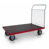 Industriální celosvařený plošinový vozík 1 x madlo se sítí 500 kg PROFI 52608-21  500 kg - zesílené provedení