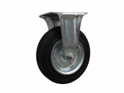 Kolečko pevné, černá pryž 31100-14 (Průměr kola (mm) 200, Nosnost (kg) 205, Rozteč otvorů (mm) 105 x 80/75)