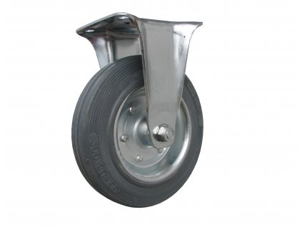 Kolečko pevné, šedá pryž 64125-14 (Průměr kola (mm) 200, Nosnost (kg) 205, Rozteč otvorů (mm) 105 x 80/75)