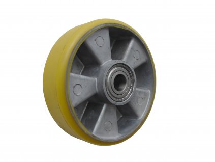 kolečko solo, polyuretanová obruč 55100-03 (Průměr kola(mm) 180, Nosnost(kg) 450, Průměr/délka náboje(mm) 20/60)