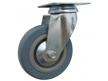 Kolo otočné, šedá pryž 59050-05 (Průměr kola (mm) 125, Nosnost (kg) 60, Rozteč otvorů (mm) 55 x 55)