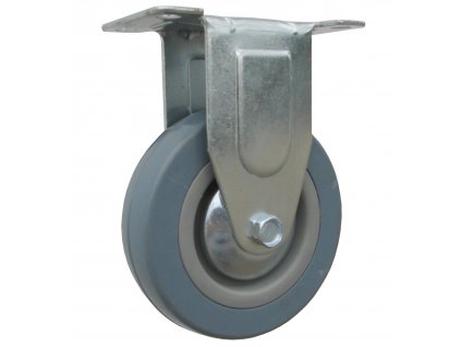 Kolo pevné, šedá pryž 59050-15 (Průměr kola (mm) 125, Nosnost (kg) 60, Rozteč otvorů (mm) 81 x 40)