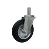 Kolečko otočné s hladkým čepem, černá pryž 31100-64 (Průměr kola(mm) 200, Nosnost(kg) 205, Celková výška(mm) 232)