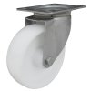 Kolečko otočné s nerezovou přírubou, polyamidová 50080-04 (Průměr kola(mm) 200, Nosnost(kg) 180, Ložisko kluzné)