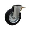 Kolečko otočné s otvorem s brzdou včetně brzdy otoče, černá pryž 31160-71 (Průměr kola(mm) 200, Nosnost(kg) 205, Celková výška(mm) 232)