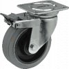 Kolo otočné s brzdou z termoplastické gumy (Průměr kola (mm) 125, Nosnost (kg) 150, Rozteč otvorů (mm) 80 x 60)