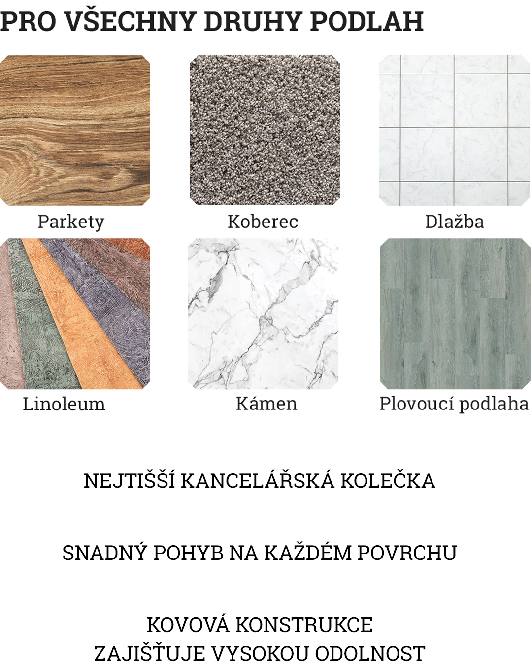 vhodné pro všechny druhy podlah