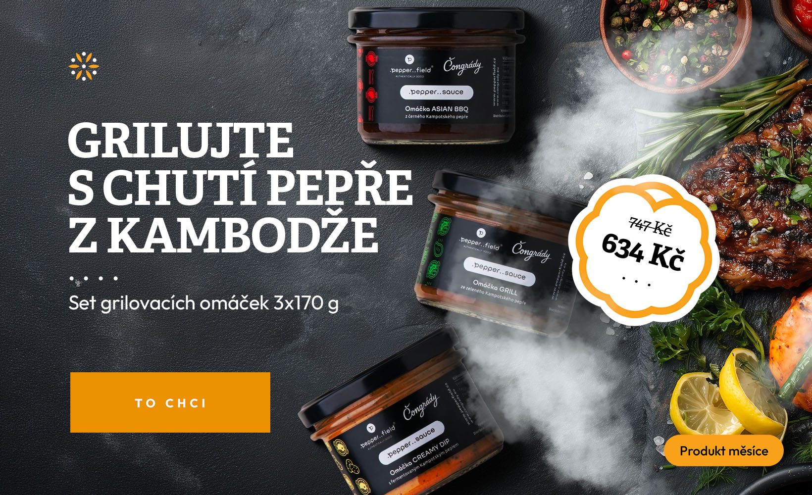 Produkt měsíce května: set grilovacích omáček