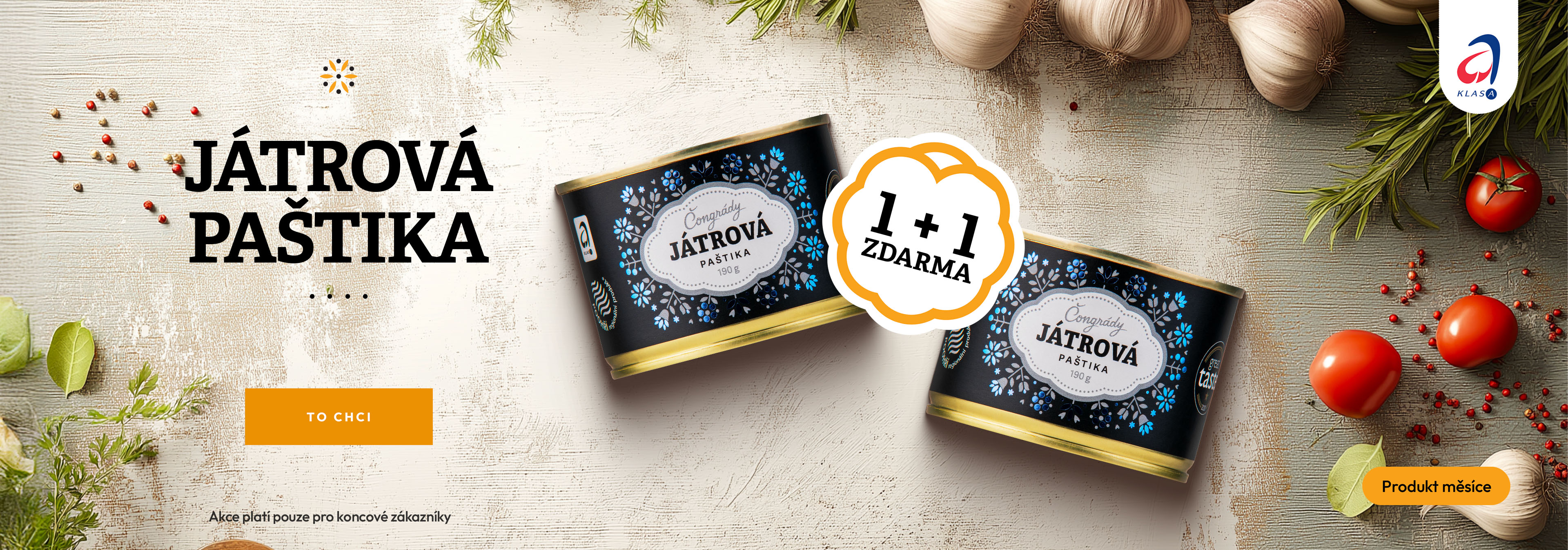Produkt měsíce - Játrová paštika 1+1 zdarma