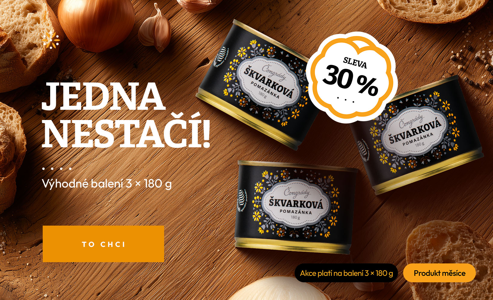 Škvarková pomazánka - produkt měsíce