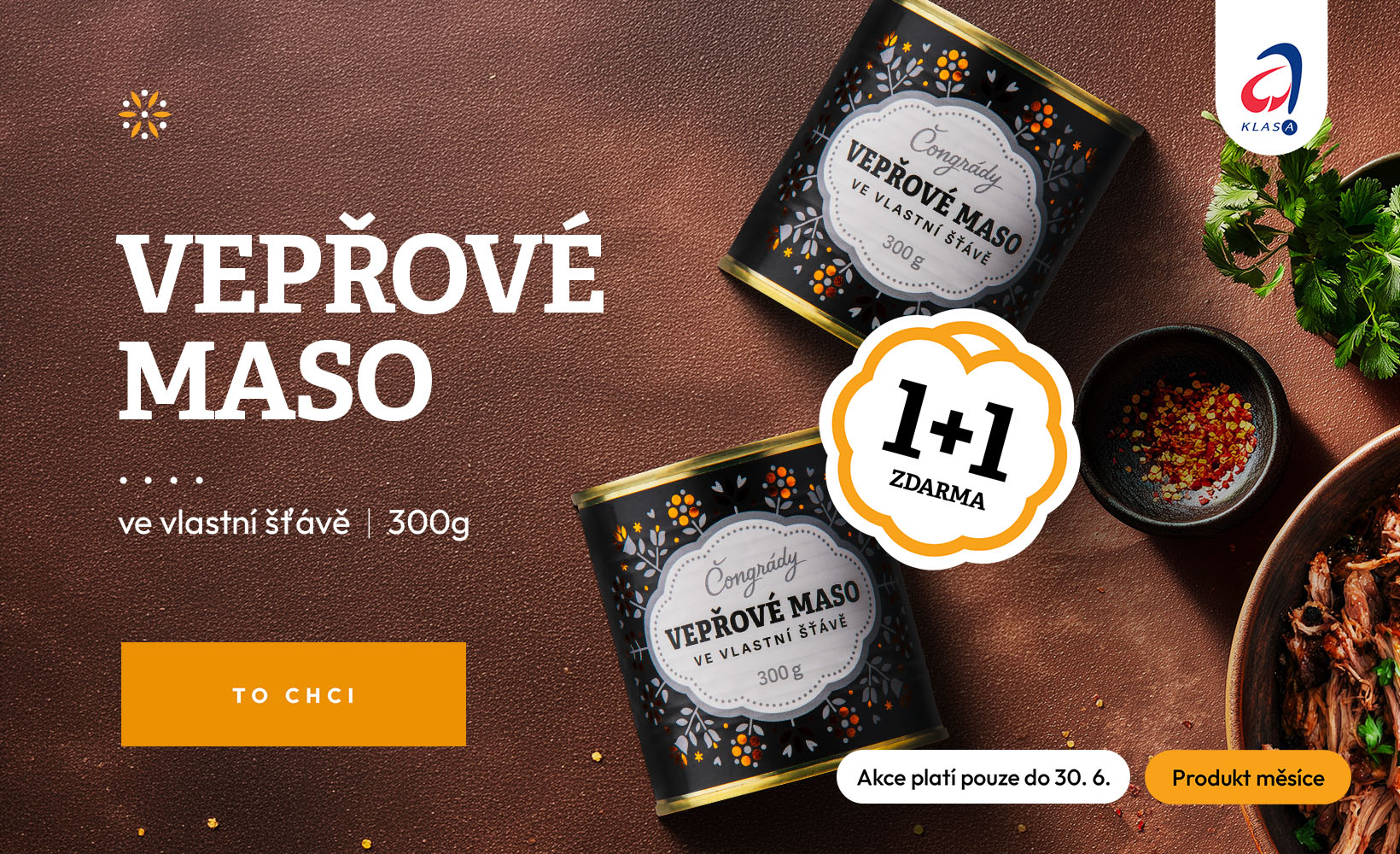 Produkt měsíce června: vepřové maso 1+1