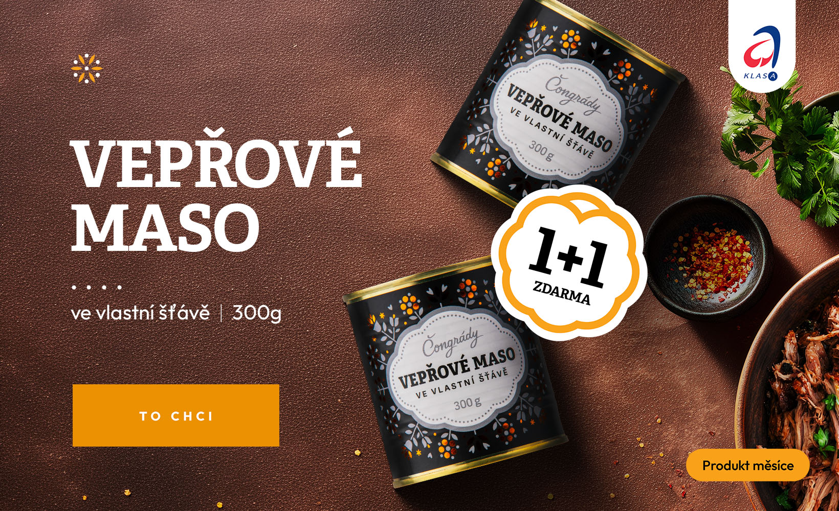 Produkt měsíce června: vepřové maso 1+1