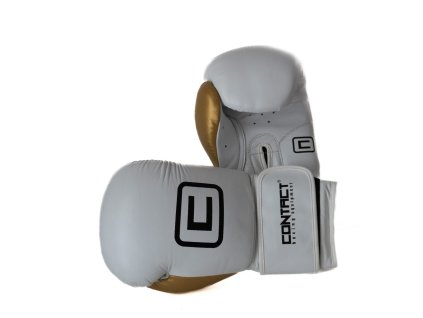 Boxerské rukavice Contact EDGE, bielo-zlaté