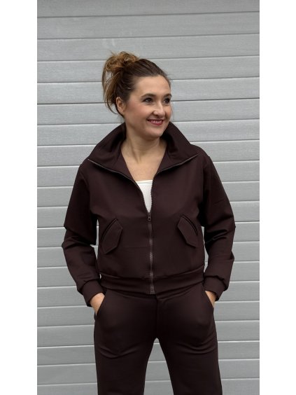 CONTRACOR Cropped Biker Zip Jacket