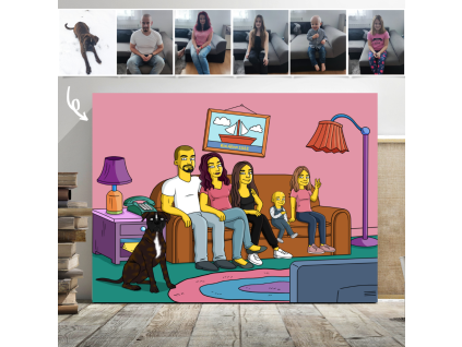 Portrét ve stylu Simpsonových