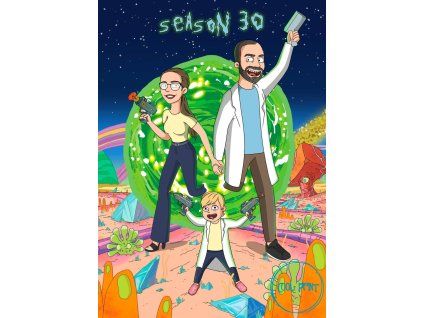 Portrét ve stylu Rick a Morty