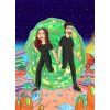Portrét ve stylu Rick a Morty
