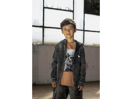 Mashmnie jeans mikina šedá