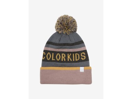 Color kids čepice s bambulí růžová
