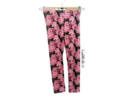 Dívčí legíny Lily Grey s pivoňkami