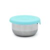 Melii nerezová dóza 89 ml se silikonovým víčkem 3ks - zelená/ modrá