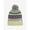 Color kids čepice s bambulí zeleno - růžová