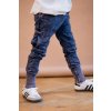 Nunu chlapecké slim kalhoty modré s kapsou