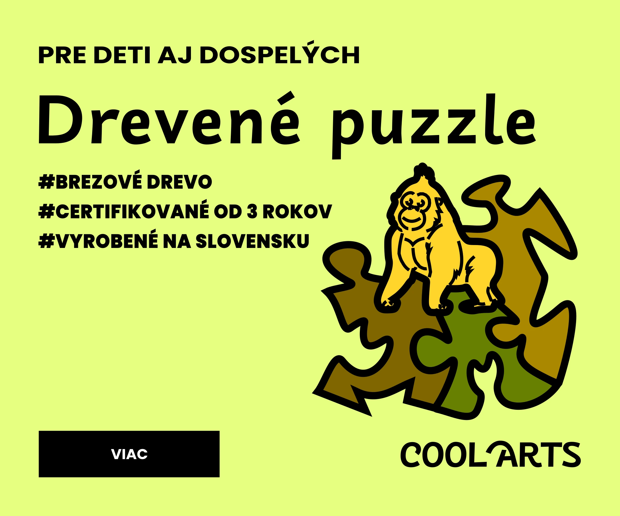 Drevené puzzle pre deti - CoolArts