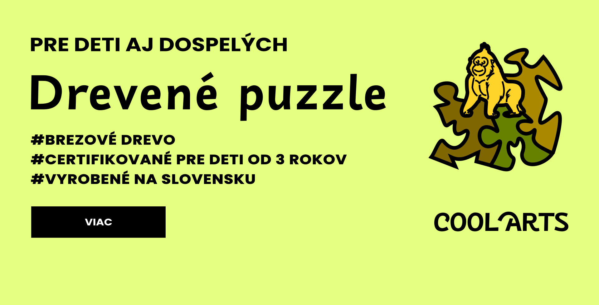 Drevené puzzle pre deti aj dospelých CoolArts