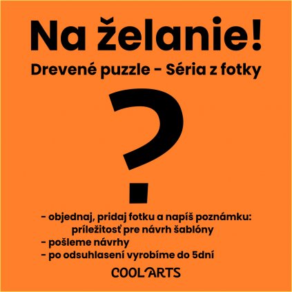 Na zelanie Drevene puzzle seria z fotky Cool Arts