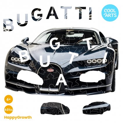 Auto Bugatti HappyGrowth 40ks Drevene puzzle pre deti a seniorov CoolArts