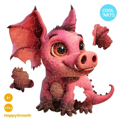 Lord Kvik HappyGrowth 43ks Drevene puzzle pre deti CoolArts