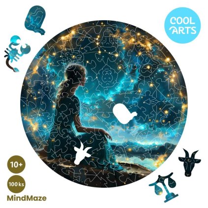 Nebeska panna Znamenie zverokruhu MindMaze 100ks Drevene Puzzle pre deti a dospelych CoolArts