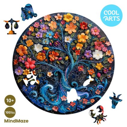 Vodnar zivota Znamenie zverokruhu MindMaze 100ks Drevene Puzzle pre deti a dospelych CoolArts