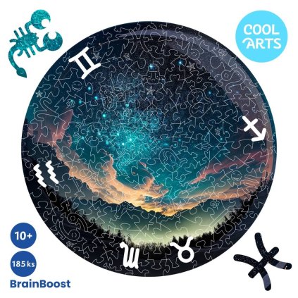 Hviezdne nebo 185ks BrainBoost Drevene Puzzle pre dorast a dospelych CoolArts