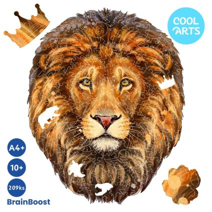 Pokojny lev BrainBoost 209ks Drevene Puzzle pre dorast a dospelych CoolArts