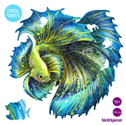 Tancujuca ryba SkillSpiral 274 ks Drevene puzzle pre deti a dospelych CoolArts